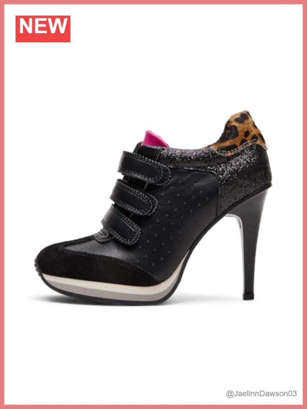 Suede High Heel Sneakers Platform Stiletto Hook Loop Comfort Women's Fashion